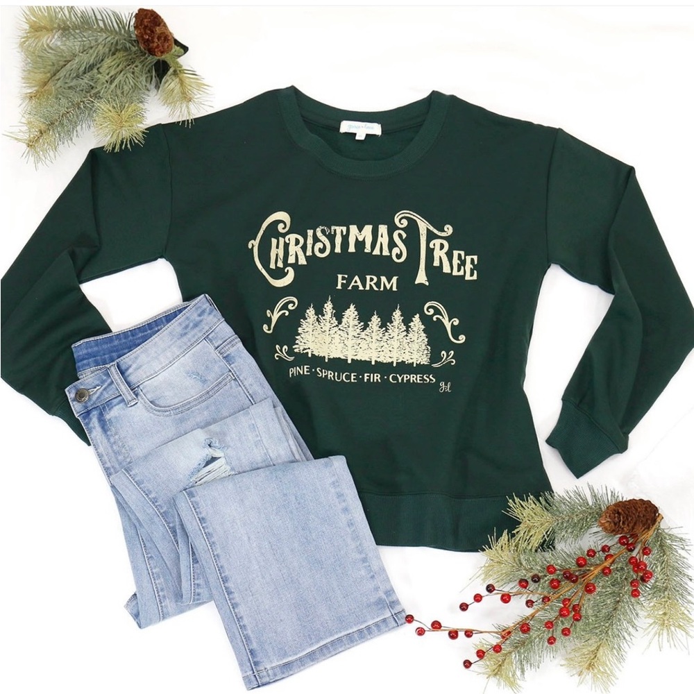 Grace & Lace Christmas Tree Farm Sweatshirt